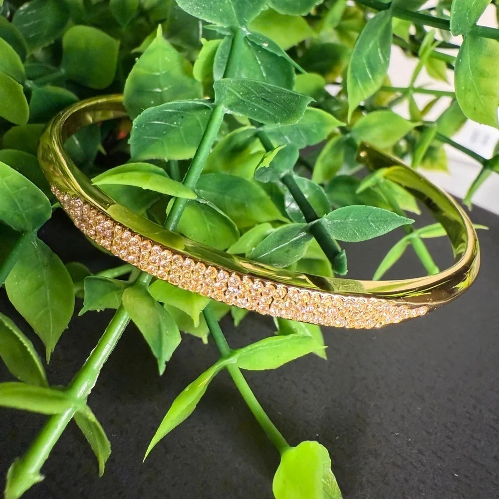 Kate Spade New York Raise The Bar Gold Pavé Open Cuff Bracelet NWT - Picture 3 of 5